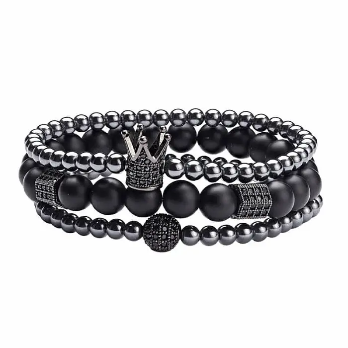 Sada tří módních náramků Black Queen - obvod cca 16 až 21 cm