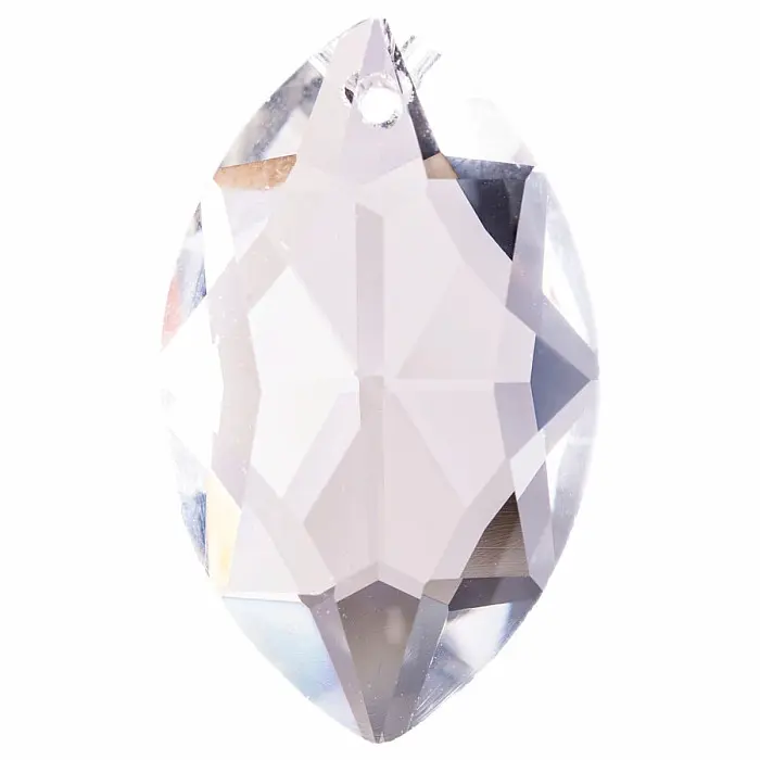 List oválný Feng Shui broušený křišťál čirý 3,6 cm - 36 mm