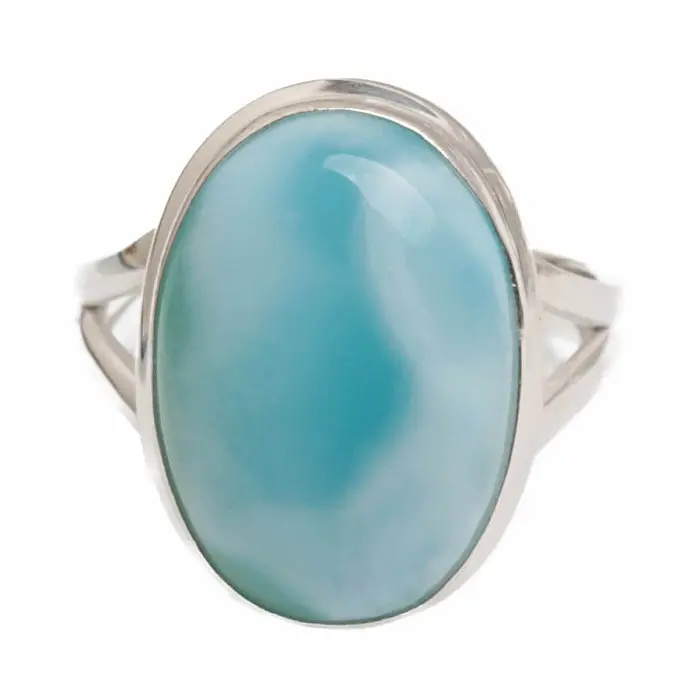 Larimar prsten stříbro Ag 925 LOT465 - 59 mm (US 9), 7,2 g
