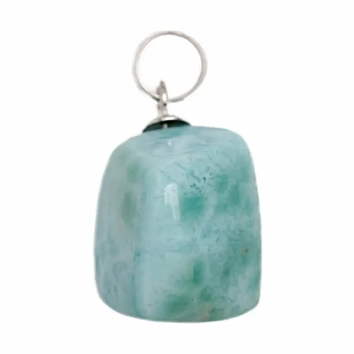 Larimar přívěsek tamblovaný AA kvalita stříbro Ag 925 č. 1 - cca 1,5 x 1,7 cm, 4,4 g