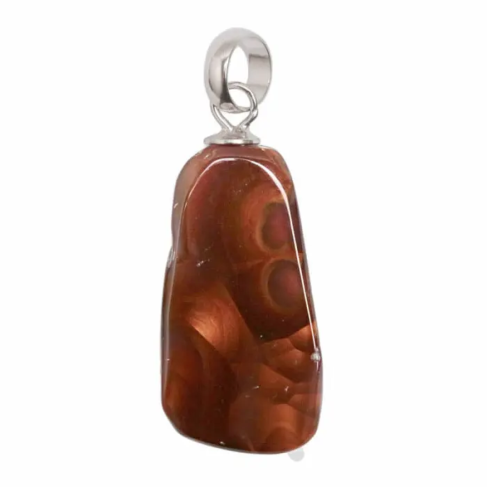 Achát mexický ohnivý přívěsek stříbro Ag 925 SCH083-3 - 2,2 cm, 3,1 g