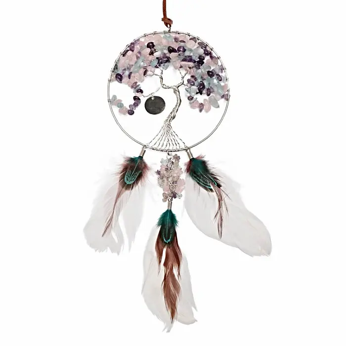 Feng Shui závěs Strom života mix drahokamů - cca 58 cm