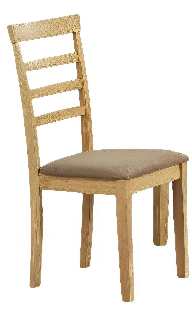 Jídelní čalouněná židle HEDA, buk/hnědá látka