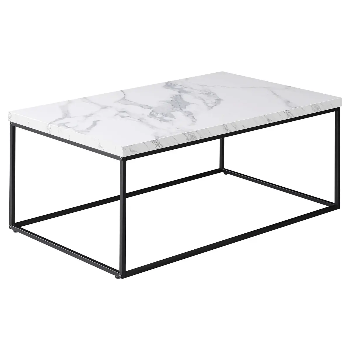 Konferenční stolek VOLMO 110x60x45 cm, dekor bílý mramor