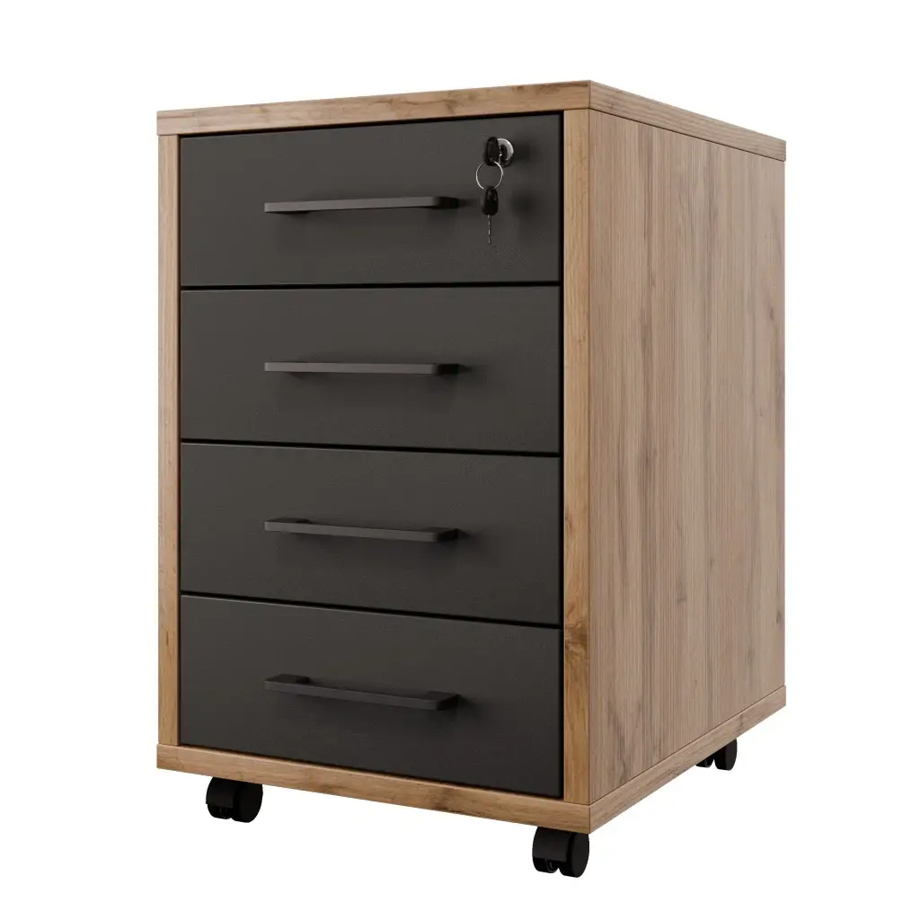 Uzamykatelný kontejner NEJBY GIANNI PREMIUM, dub wotan/antracit