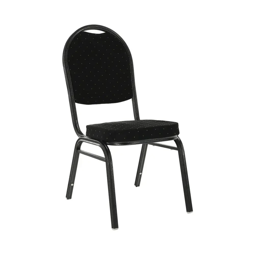 Židle RANGIFER stohovatelná, černá látka/šedý rám