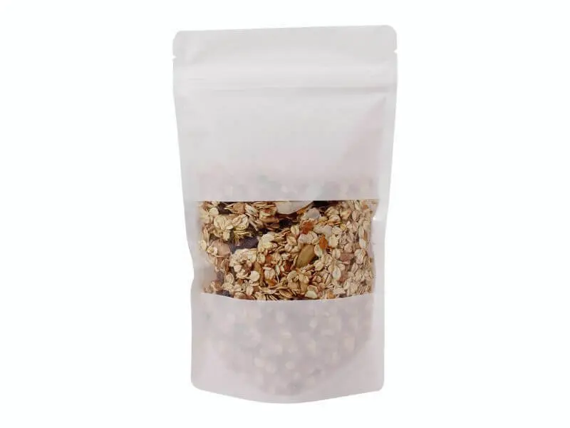 Doypack sáček 160*270 mm, 750 ml, bílý s okénkem, 100 ks