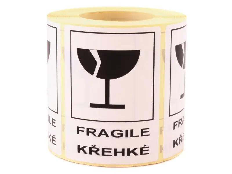 TAVOBAL 703480 Samolepící etikety KŘEHKÉ 80*60 mm, role 500 etiket