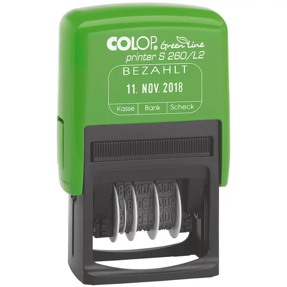 razítko COLOP Printer S 260 Dater Green Line - vč. štočku