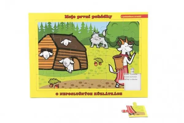 Teddies deskové O Neposlušných Kůzlátkách 26 x 17 cm Moje první pohádky 24 dílků