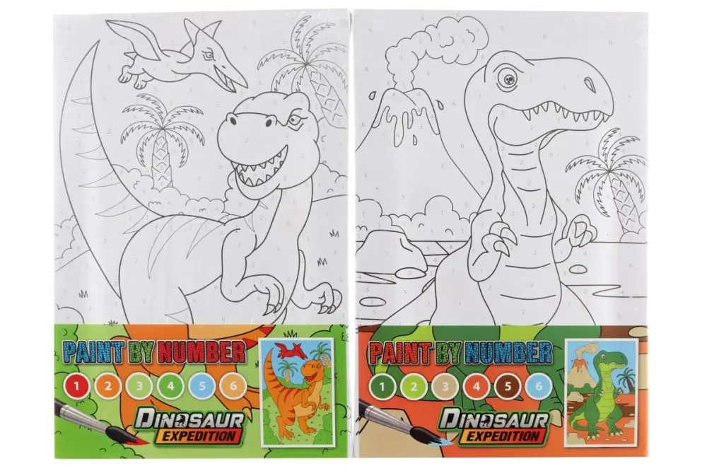 Grafix Malování na plátno dino se sopkou 30x20 cm