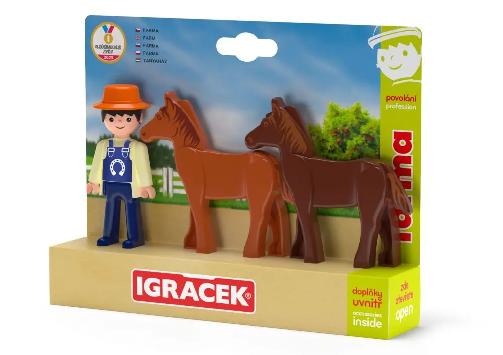 Efko Igráček Trio Farma - Farmář a dva koně