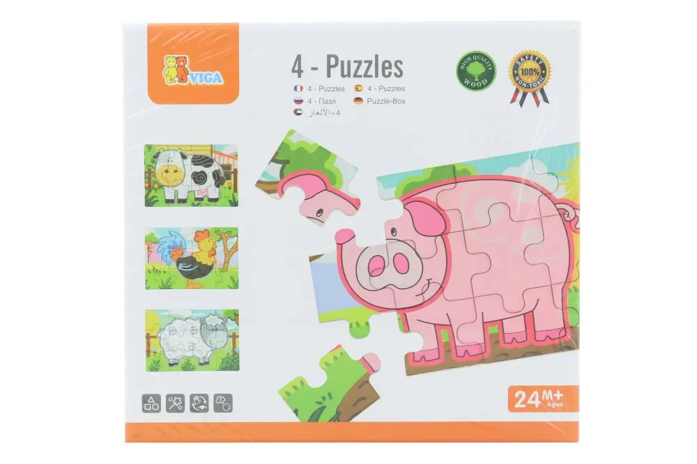 Dřevěné puzzle - farma Viga