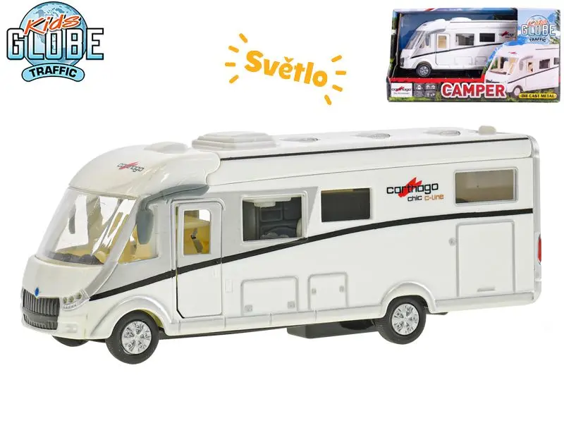 Mikro Kids Globe Traffic karavan Carthago 16cm kov zpětný chod