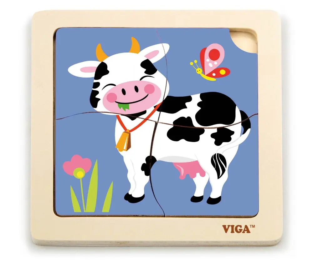 Puzzle na podložce Viga 51313 kráva