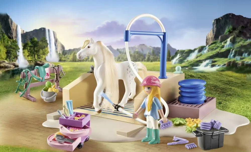 Playmobil 71354 isabella & lioness mycí box
