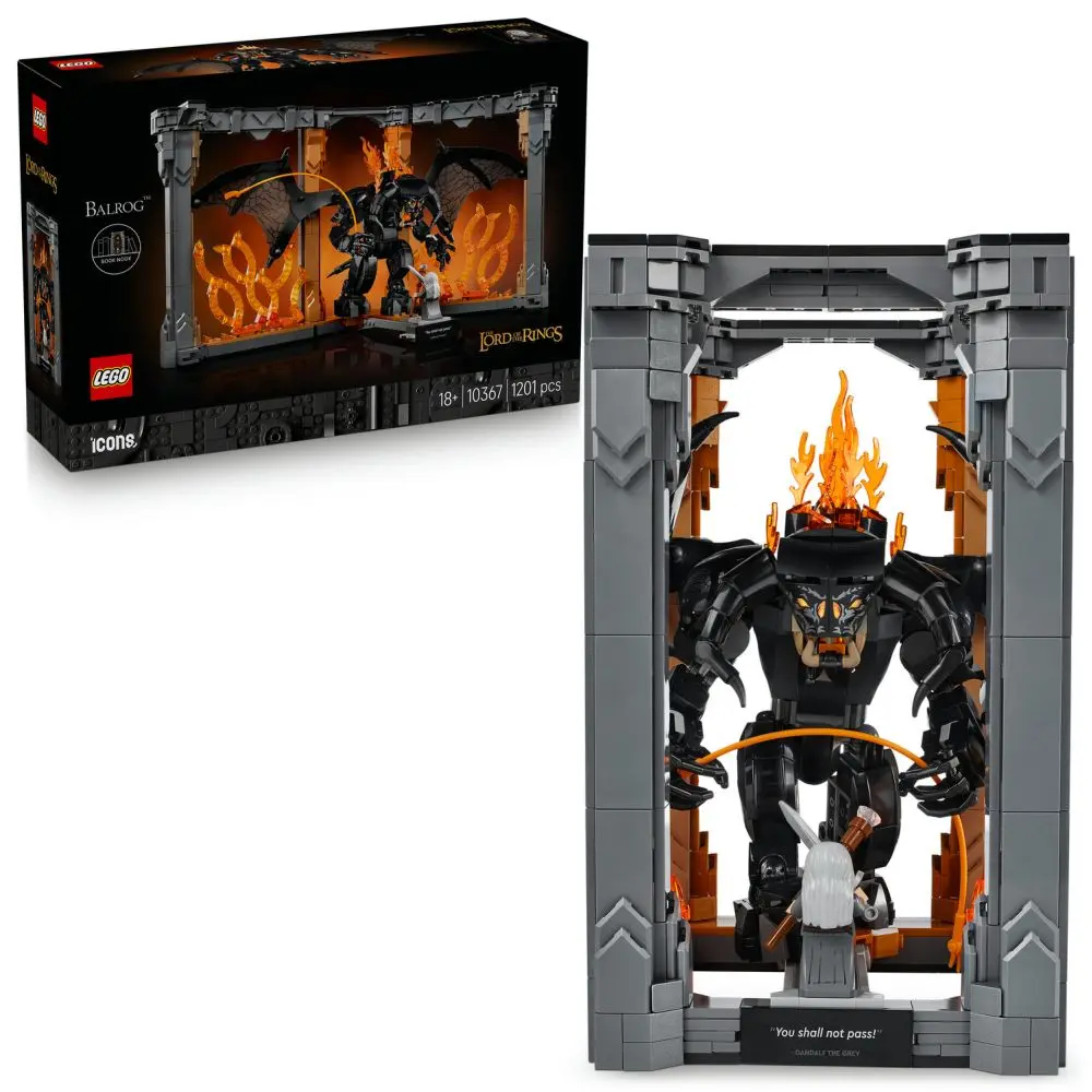 LEGO® Icons 10367 Knižná zarážka: Pán prsteňov – Balrog™ - hra z kategorie Ostatné