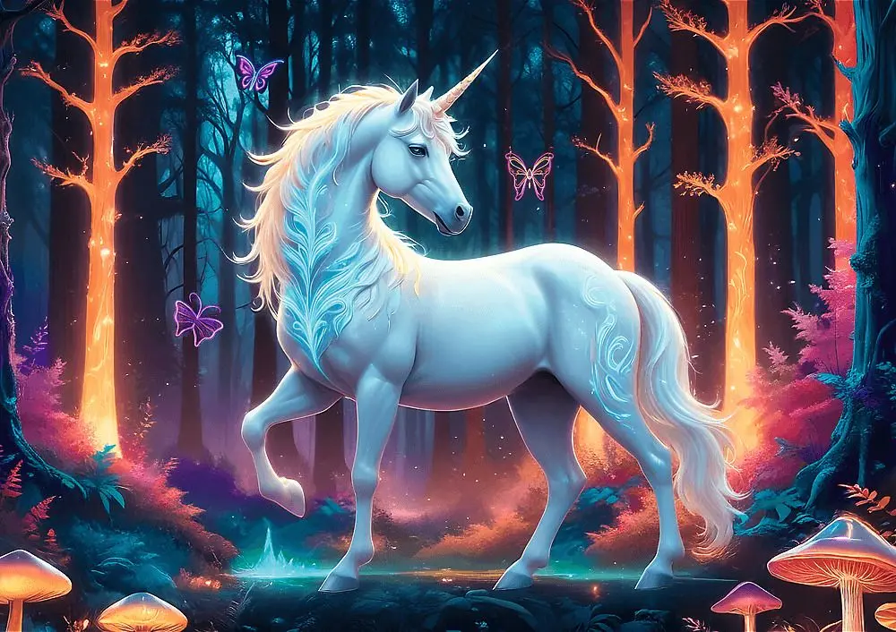 Trefl Puzzle 1000 Mystický jednorožec