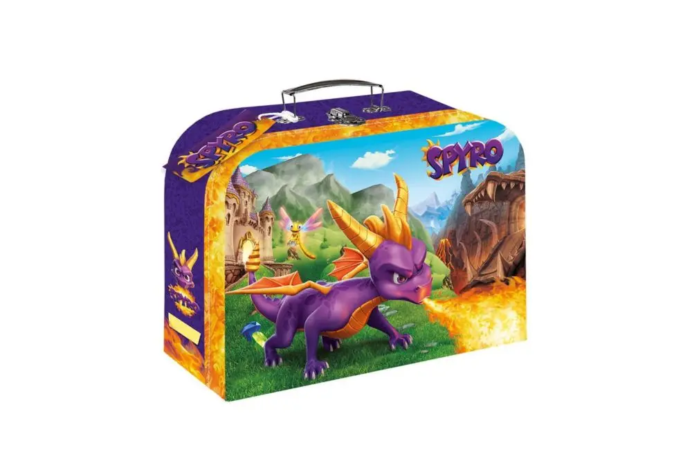 Teddies Kufřík/Kufr školní papírový Spyro 25x18x9cm