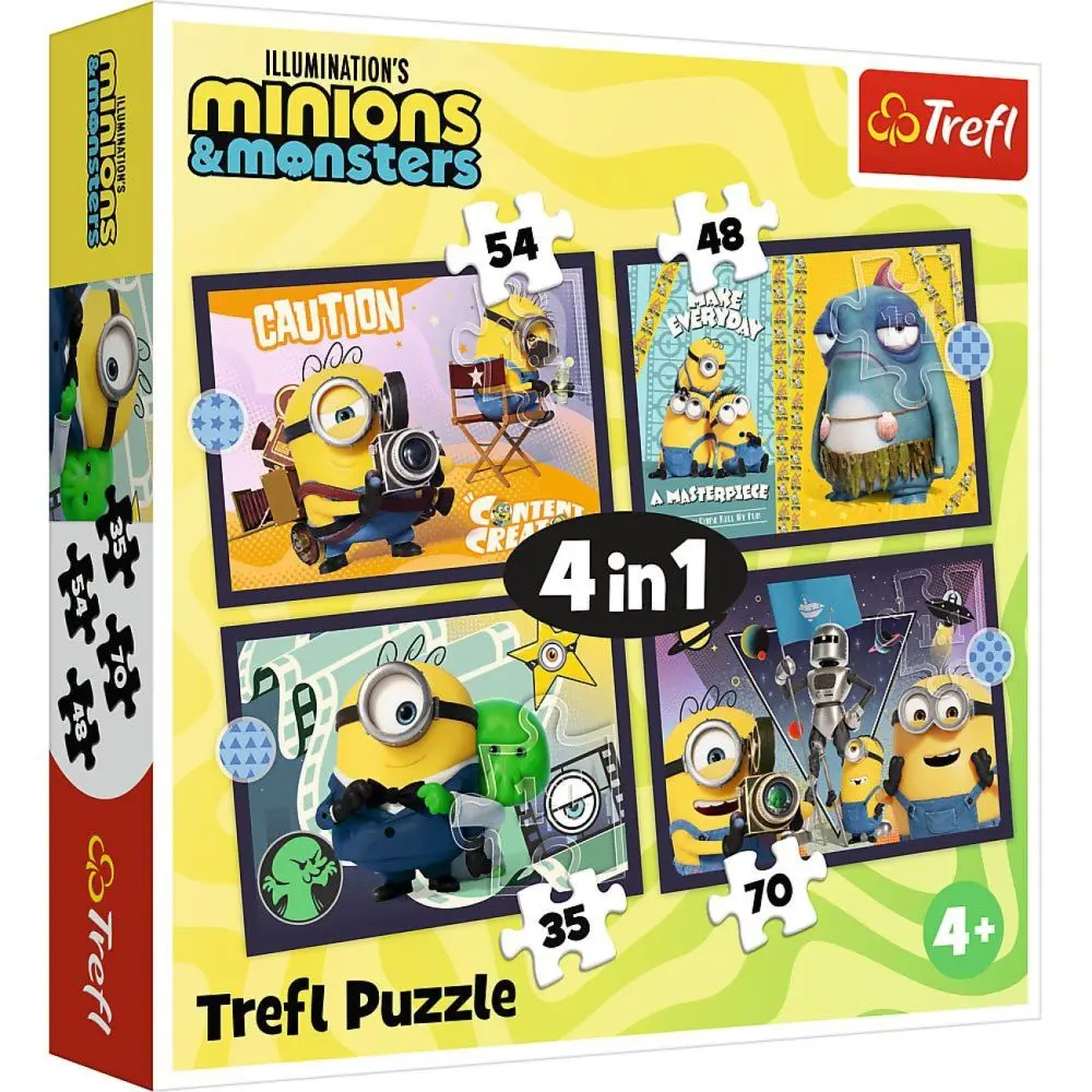 Trefl Puzzle 4v1 Nová dobrodružství Mimoňů/Mimoni