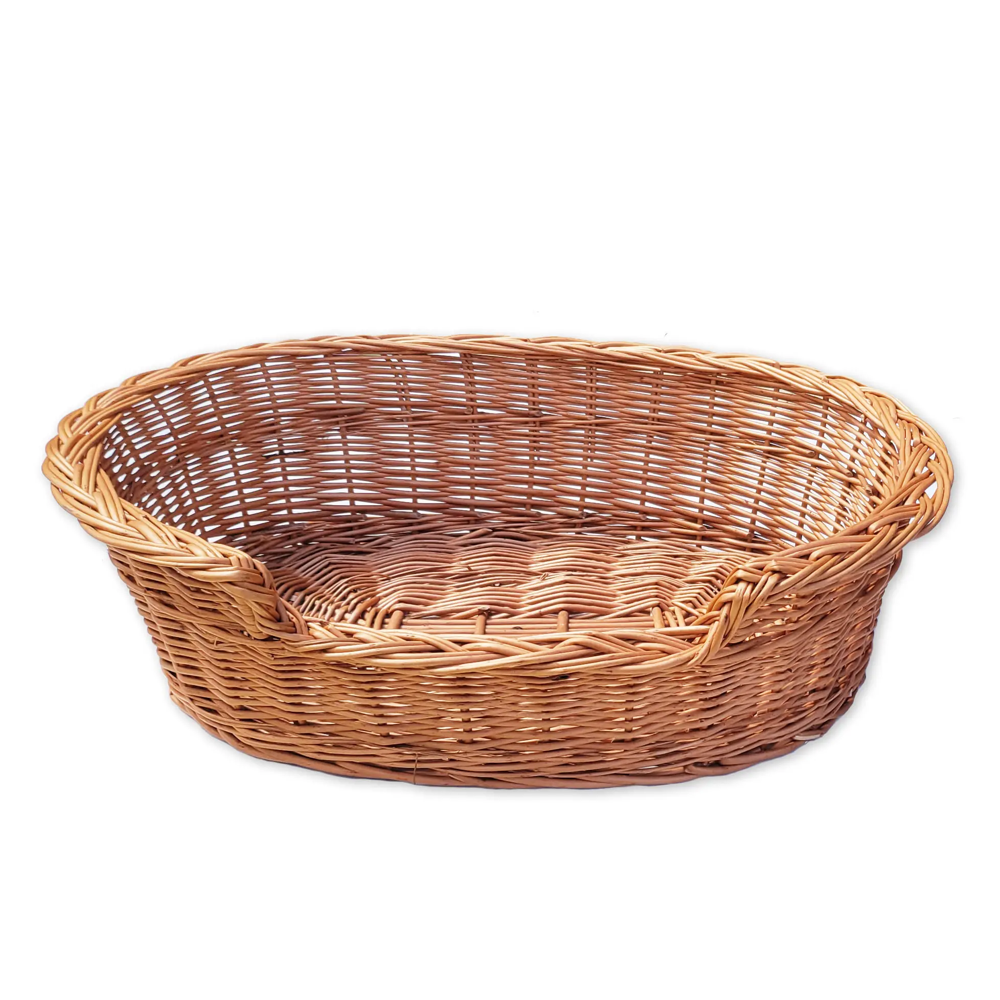 OVČÍ VĚCI Proutěný pelech pro domácí mazlíčky 22 x 34 cm, výška 12 cm bez ovčí kůže rozměr dna 22 x 34 cm