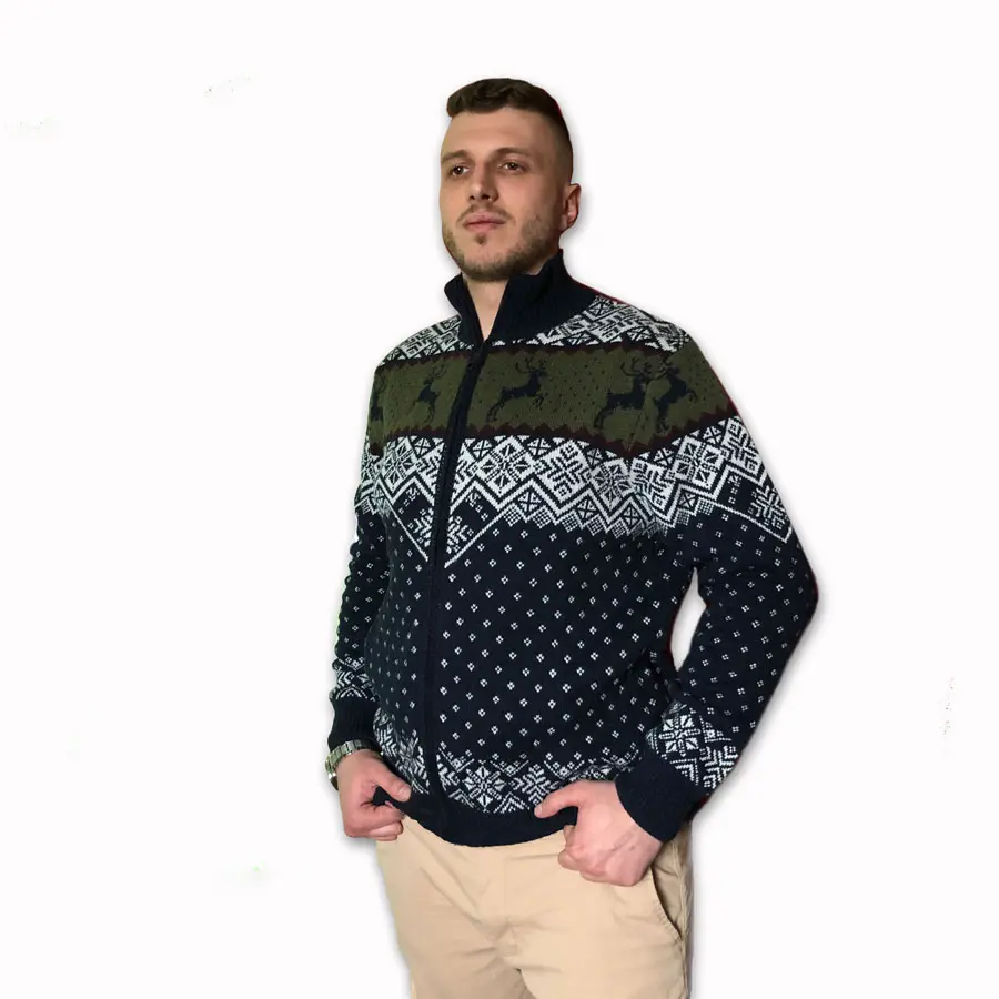 OVČÍ VĚCI Vlněný svetr NORD zip