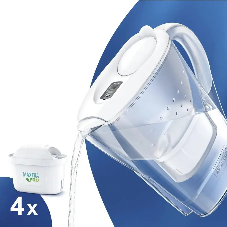 Brita Marella bílá filtrační konvice 2,4 l + 4 ks filtru Maxtra Pro Pure Performance
