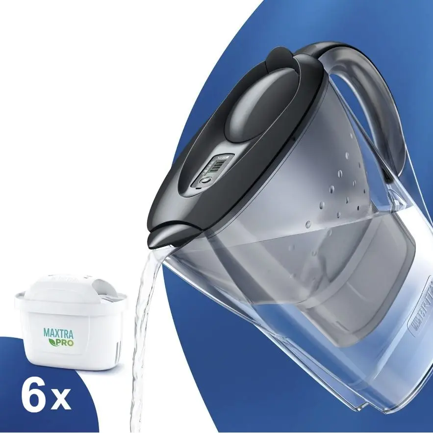 Brita Marella grafitová filtrační konvice 2,4 l + 6 ks filtru Maxtra Pro Pure Performance