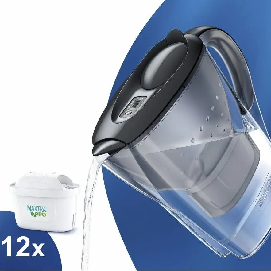 Brita Marella grafitová filtrační konvice 2,4 l + 12 ks filtru Maxtra Pro Pure Performance