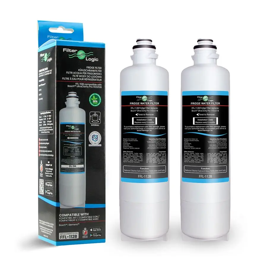 FilterLogic FFL-112B vodní filtr do lednice náhrada za Ultraclarity Pro 11032518 2 ks