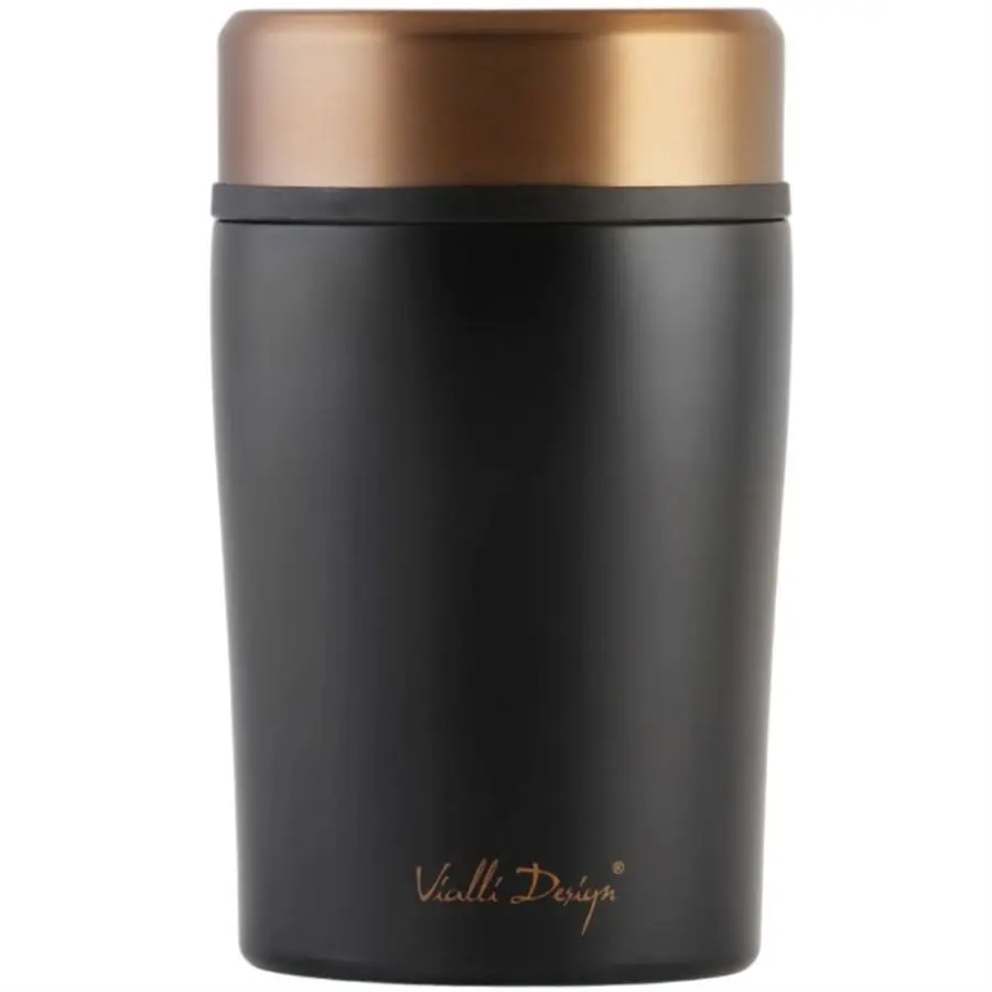 Vialli Design termoska na jídlo FUORI černá 500 ml (black rose gold)