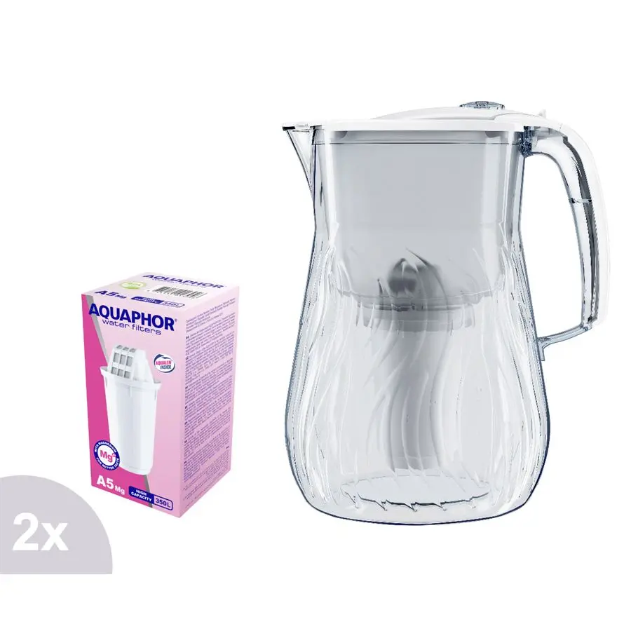 Aquaphor Orleans filtrační konvice bílá 4,2 l + 2 ks filtru A5 Mg+ obohacený o hořčík