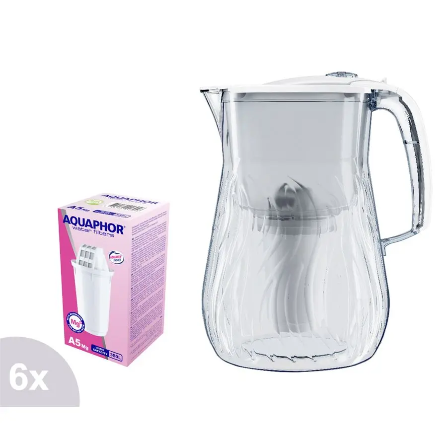 Aquaphor Orleans filtrační konvice bílá 4,2 l + 6 ks filtru A5 Mg+ obohacený o hořčík