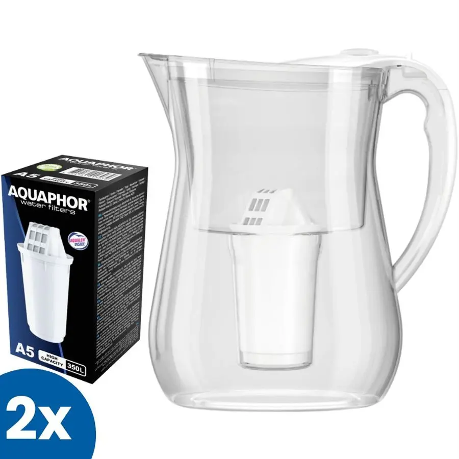 Aquaphor Lyon bílá filtrační konvice + 2 ks filtru Aquaphor A5