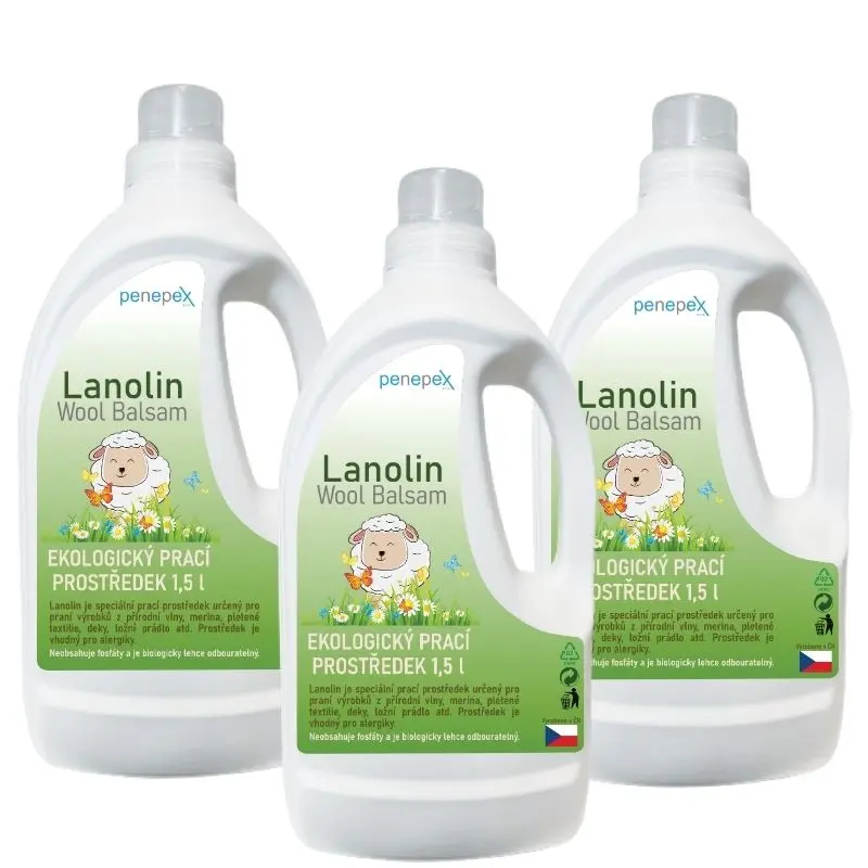 Lanolin na praní Wool Balsam 1,5 l / 3 ks