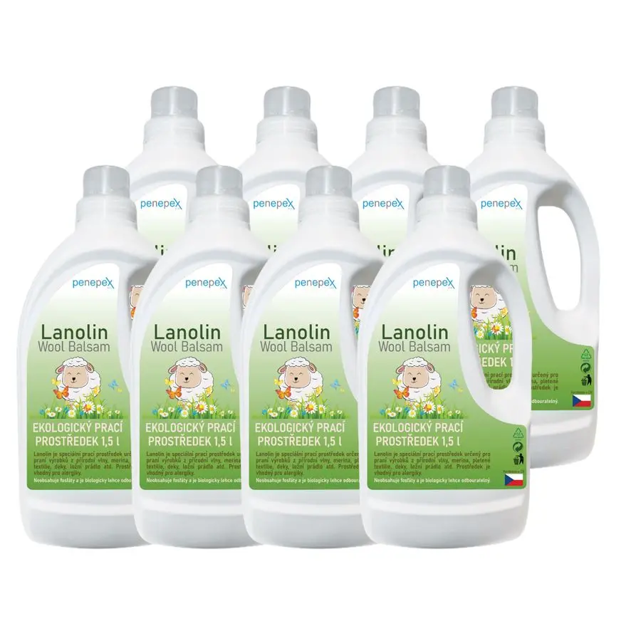 Lanolin na praní Wool Balsam 1,5 l / 8 ks