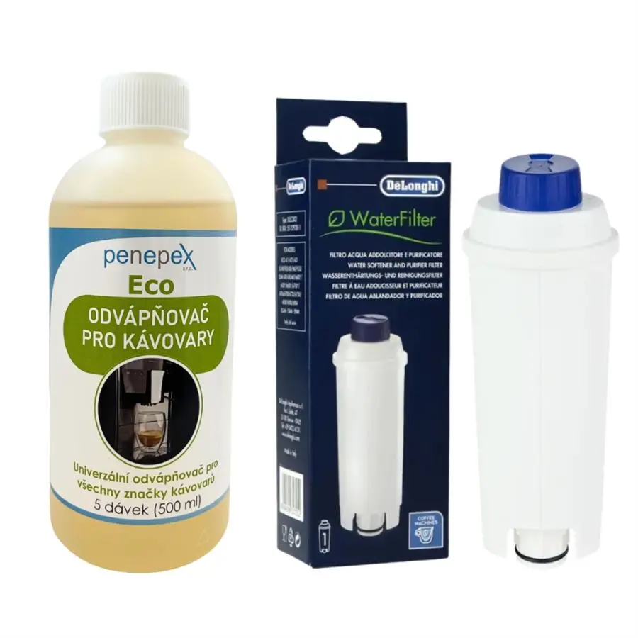 DeLonghi SER3017 DLSC002 filtr do kávovaru + Penepex Eco univerzální odápňovač 500 ml