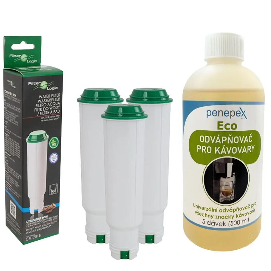 FilterLogic CFL-701B filtr za Nivona Claris NIRF700 3 ks + Penepex Eco univerzální odvápňovač 500 ml