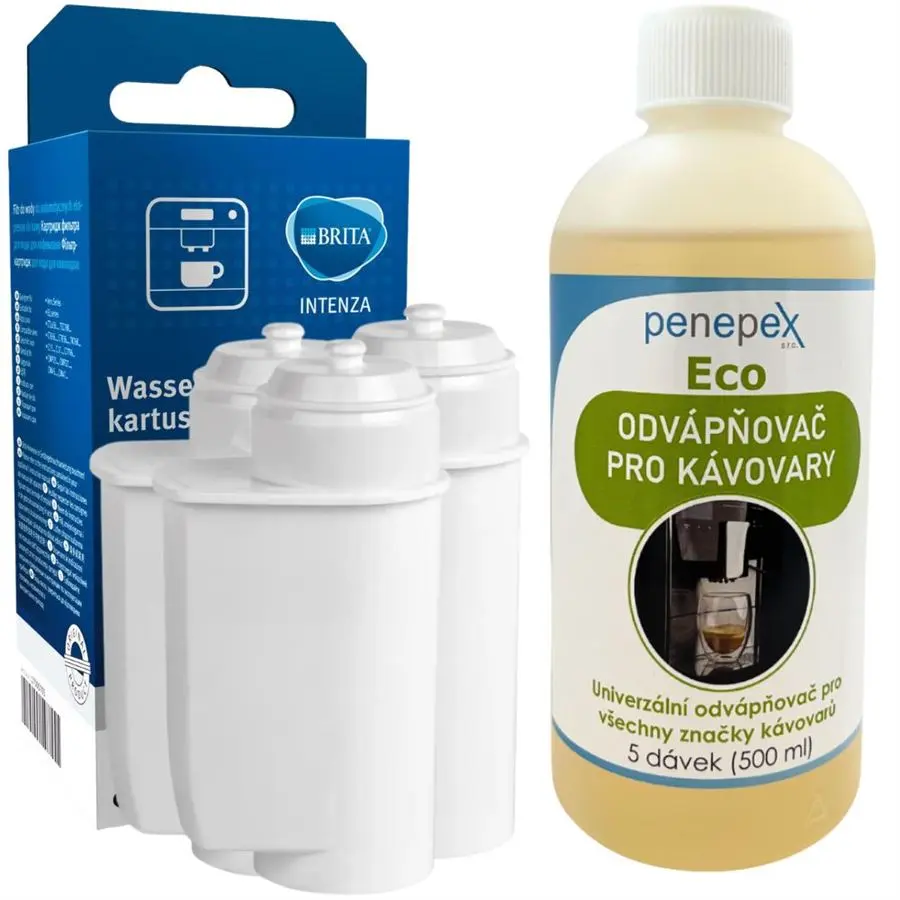 Siemens Brita Intenza 17000705 filtr do kávovaru (3 ks) + Penepex Eco univerzální odvápňovač 500 ml