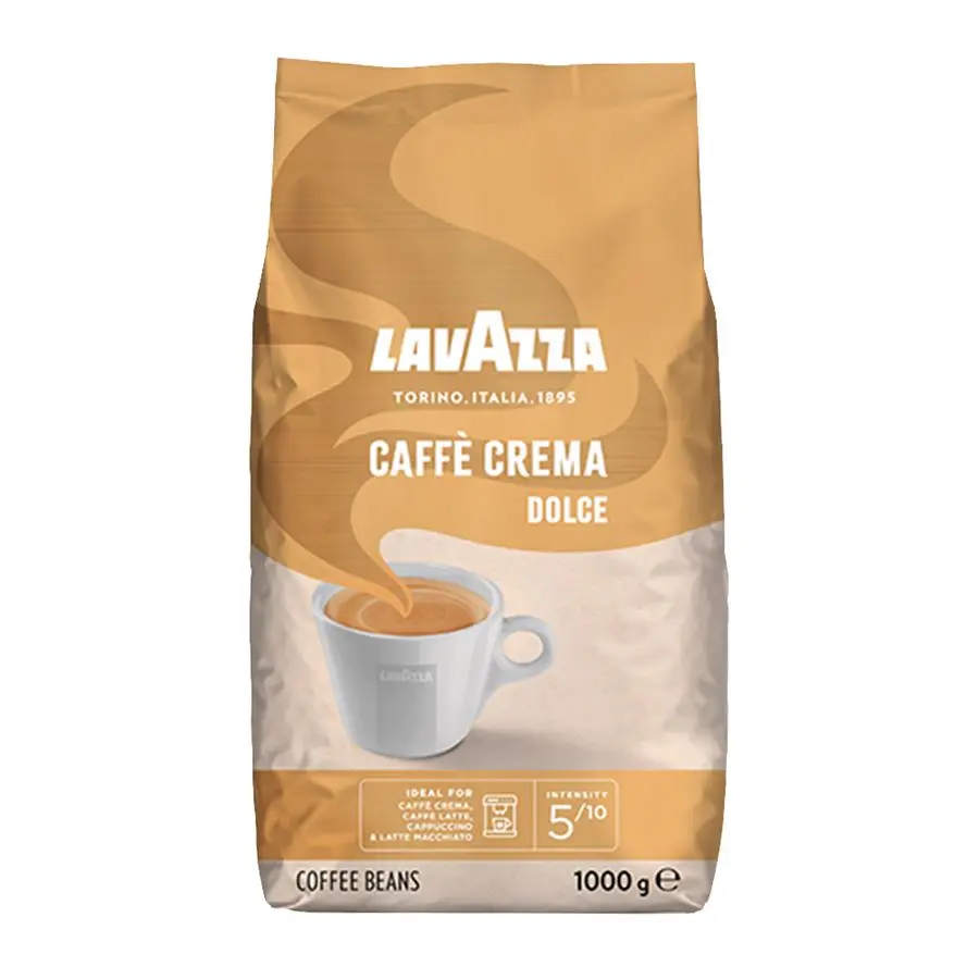 Lavazza Caffe Crema Dolce zrnková káva 1 kg (80% Arabika, 20% Robusta)