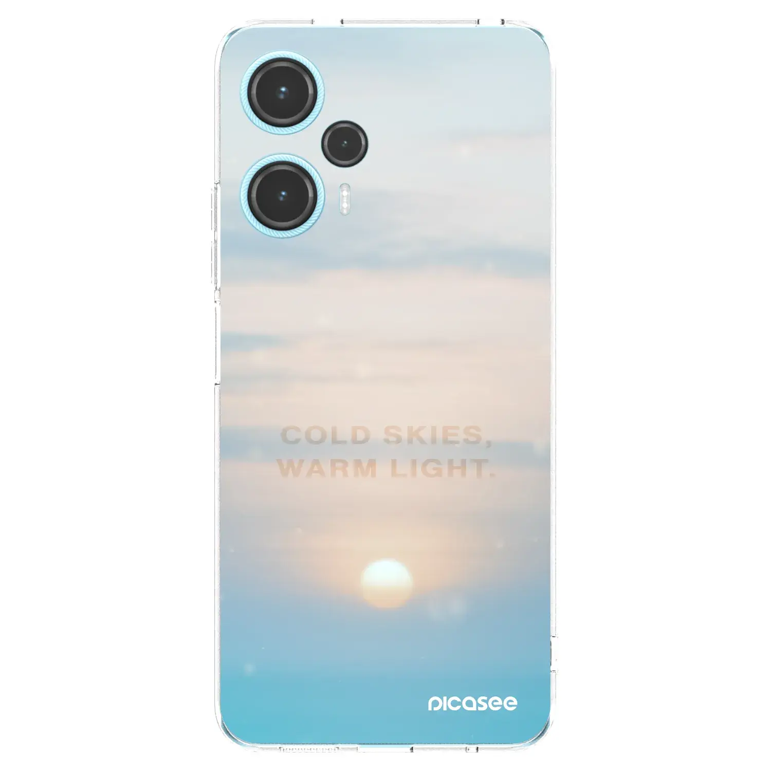Silikonový průhledný obal pro Xiaomi Poco F5 - COLD SKIES