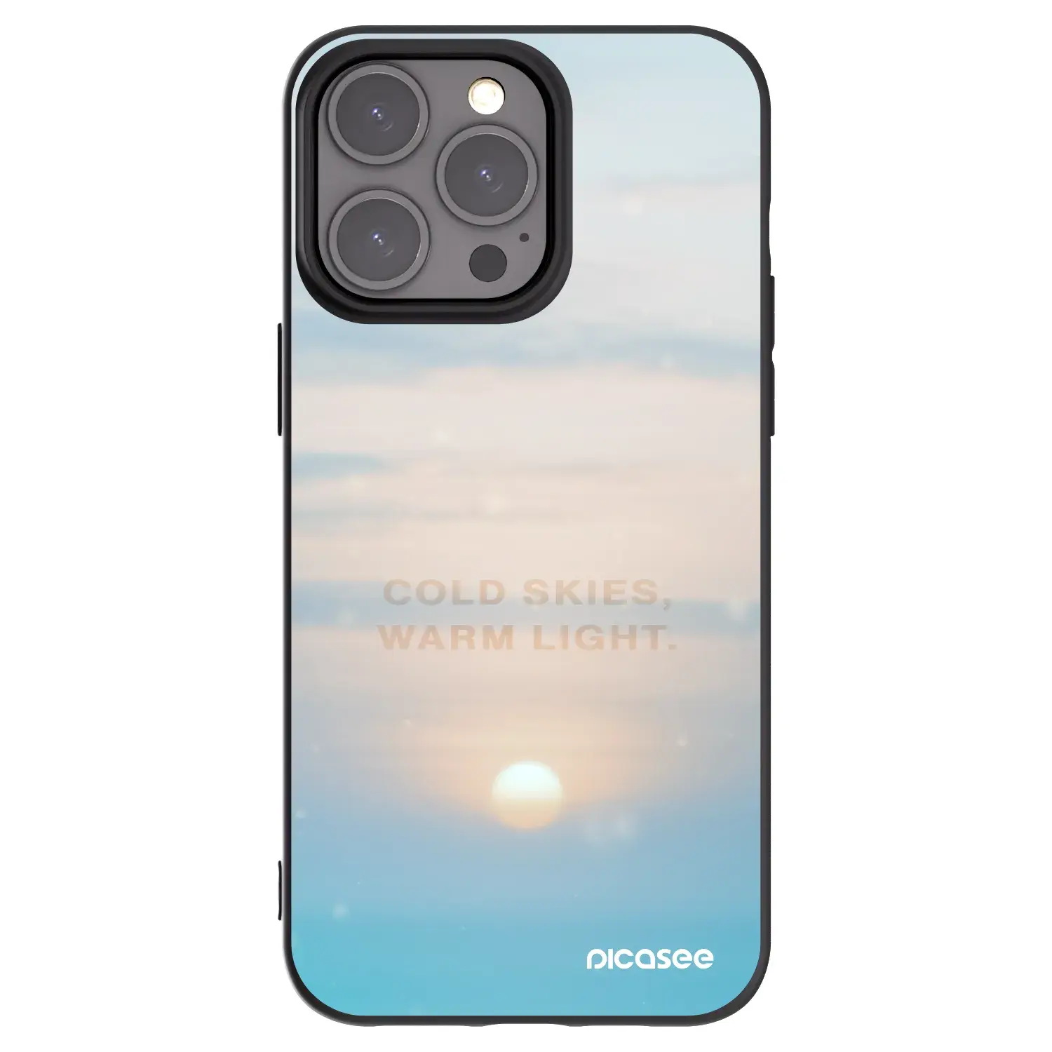 Silikonový černý obal pro Apple iPhone 15 Pro Max - COLD SKIES