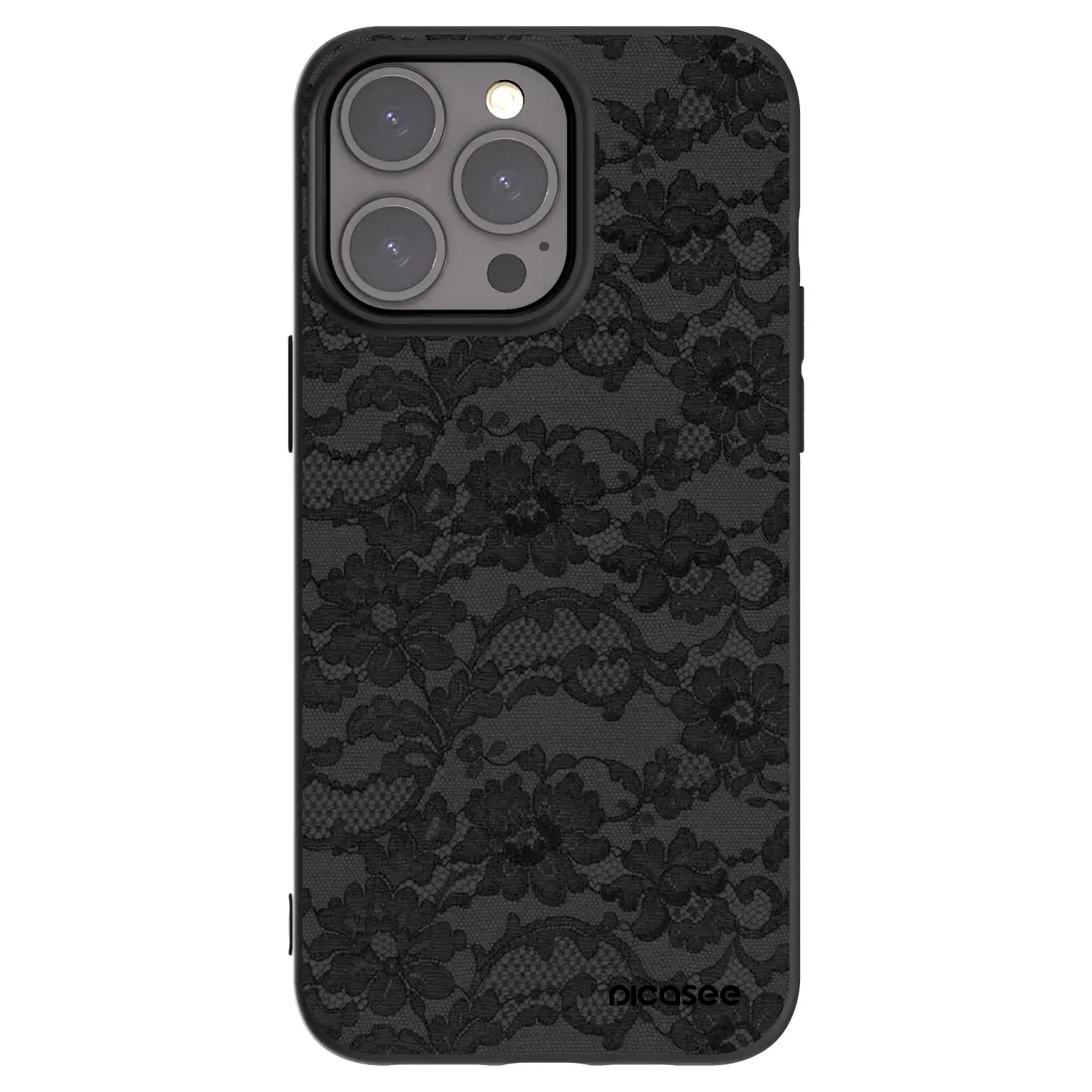 Silikonový černý obal pro Apple iPhone 15 Pro Max - Dark Elegance