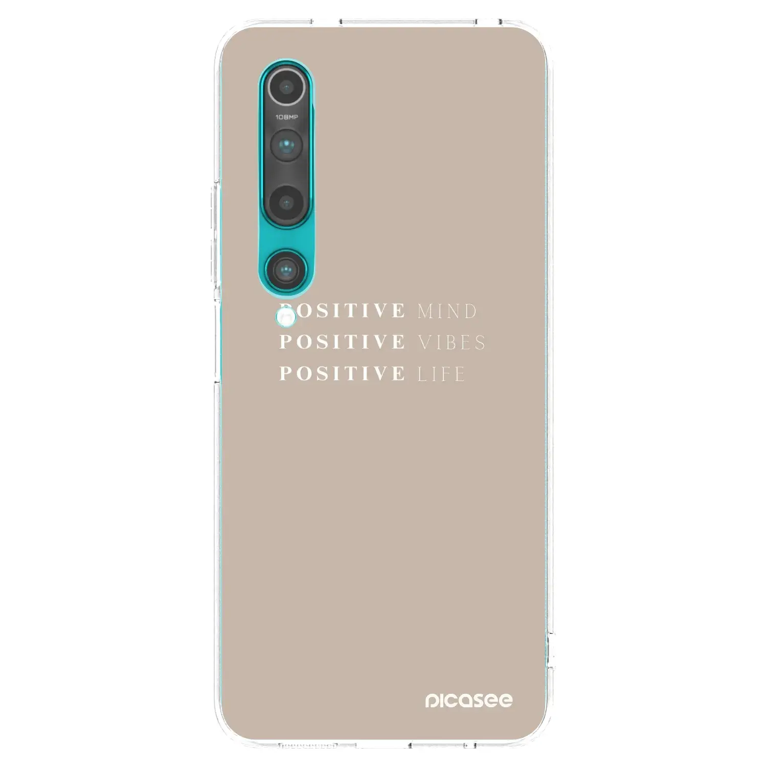 Silikonový průhledný obal pro Xiaomi Mi 10 - Positive Vibes