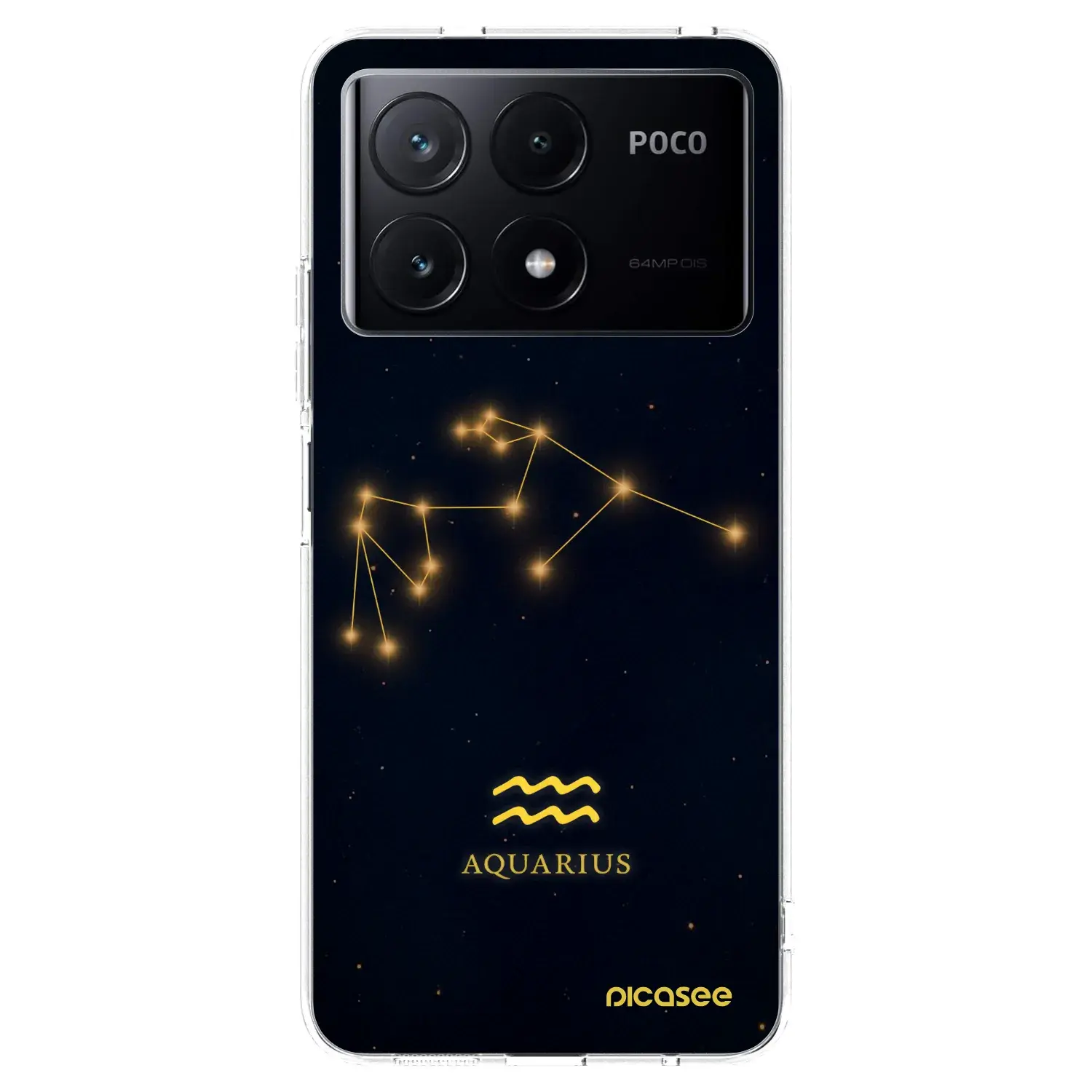Silikonový průhledný obal pro Xiaomi Poco X6 Pro - AQUARIUS