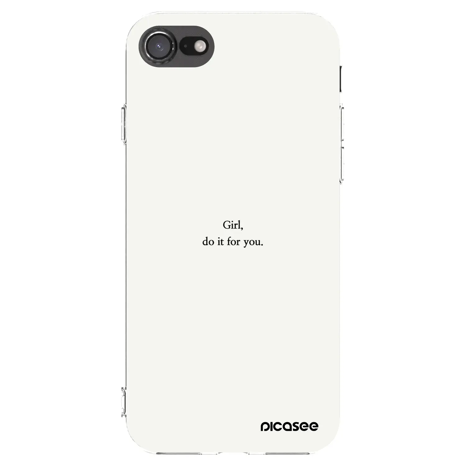 Silikonový průhledný obal pro Apple iPhone SE 2022 - Girl, do it for you