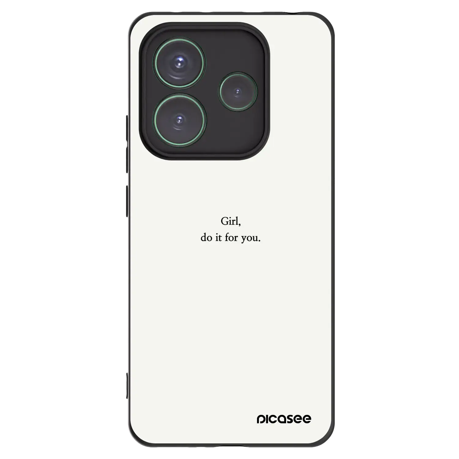 Silikonový černý obal pro Xiaomi Redmi Note 14 5G - Girl, do it for you