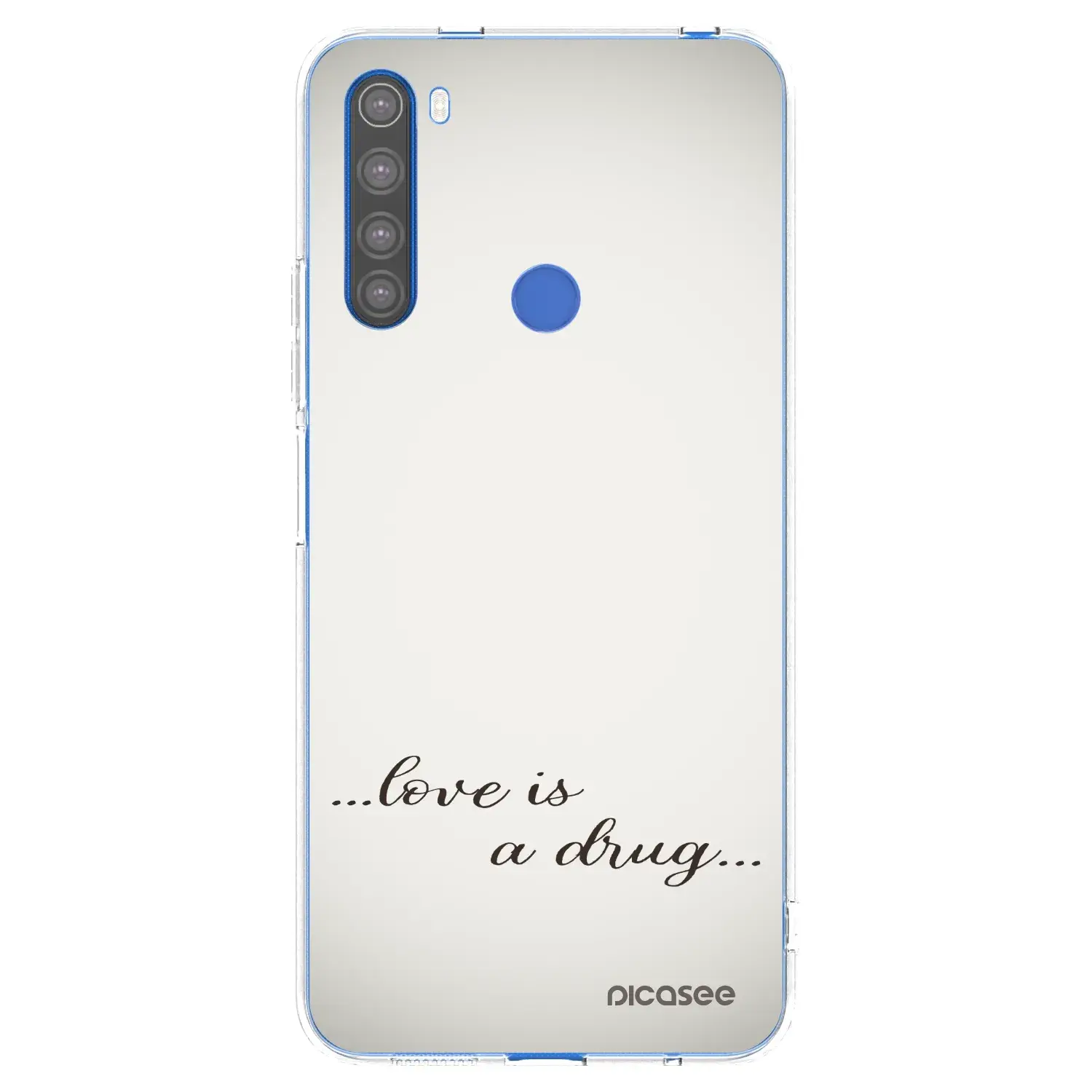 Silikonový průhledný obal pro Xiaomi Redmi Note 8T - Love is a drug