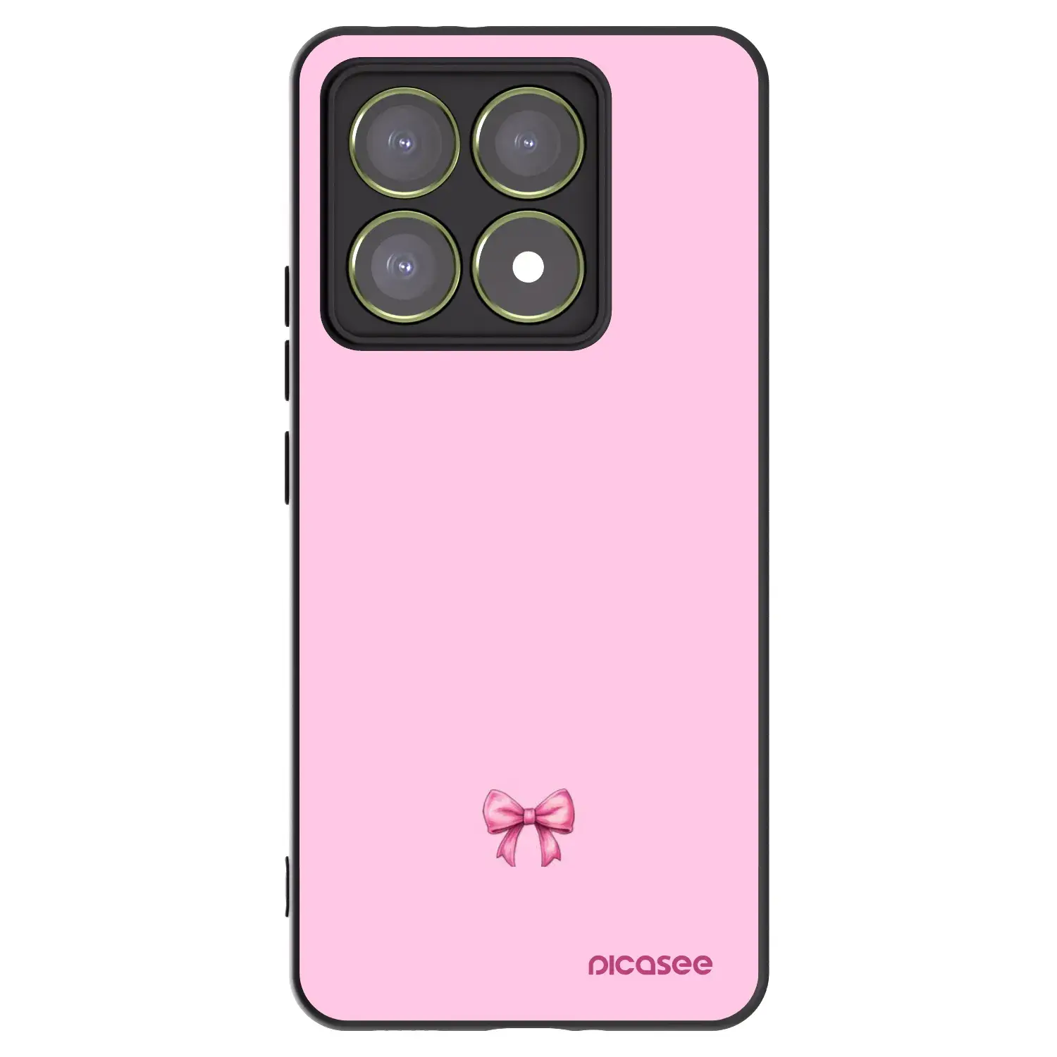 Silikonový černý obal pro Xiaomi 14T - Blush bow