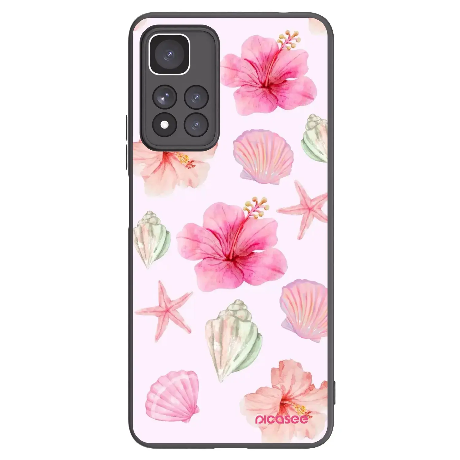 Silikonový černý obal pro Xiaomi Redmi Note 11 Pro+ 5G - Blush Lagoon